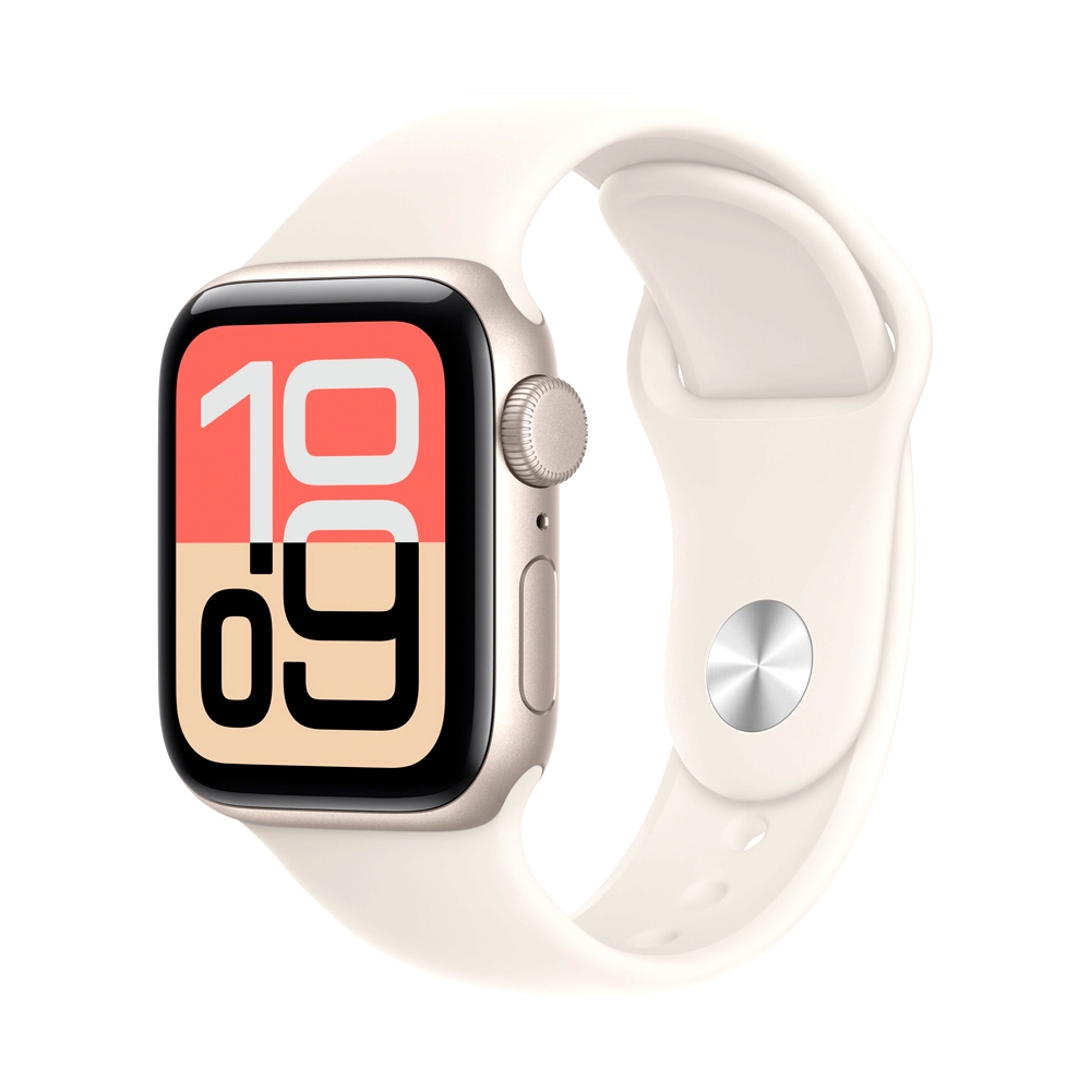 Apple Watch SE 3 GPS 40mm Starlight Aluminium with Starlight Sport Band - S/M (MEH34SA/A)
