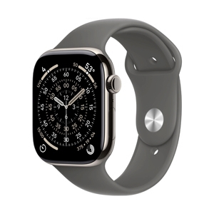 Apple Watch Series 11 GPS + Cellular 46mm Natural Titanium with Stone Gray Sport Band - M/L (MFCX4SA/A)
