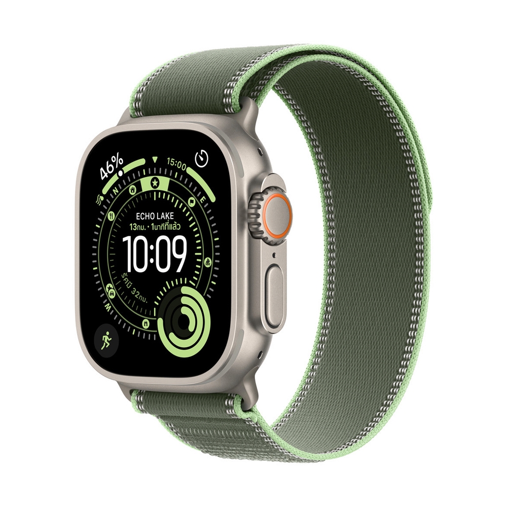 สาย Apple Watch 49mm Green/Neon Trail Loop - S/M Natural Titanium Finish (MFT44FE/A)