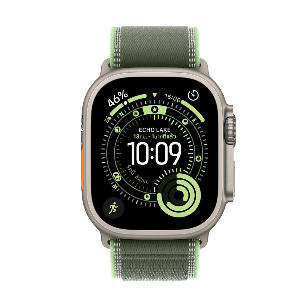 สาย Apple Watch 49mm Green/Neon Trail Loop - S/M Natural Titanium Finish (MFT44FE/A)