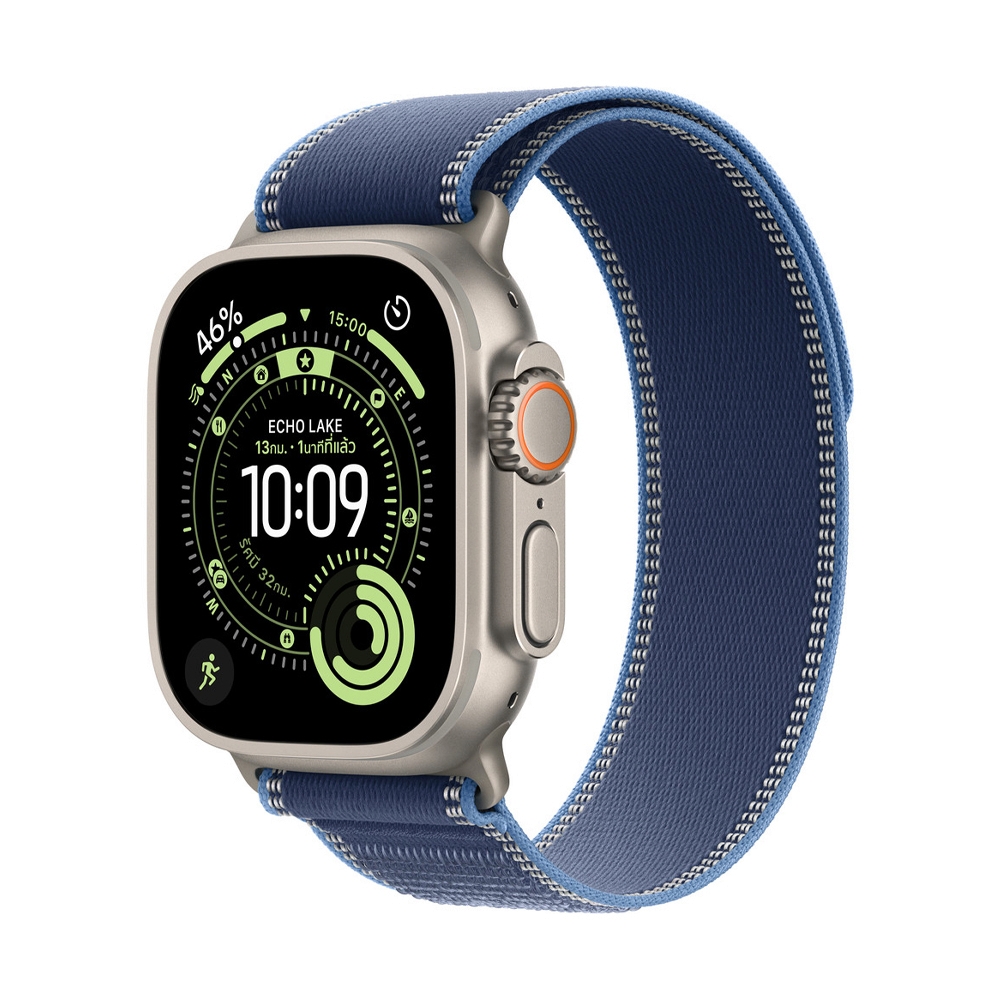 สาย Apple Watch 49mm Blue/Bright Blue Trail Loop - S/M Natural Titanium Finish (MFT64FE/A)