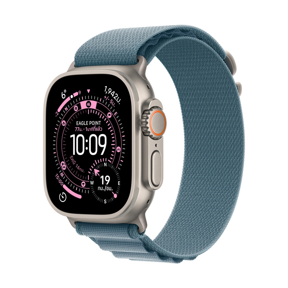 สาย Apple Watch 49mm Light Blue AlpineLoop -Large - Natural Titanium Finish (MFTK4FE/A)