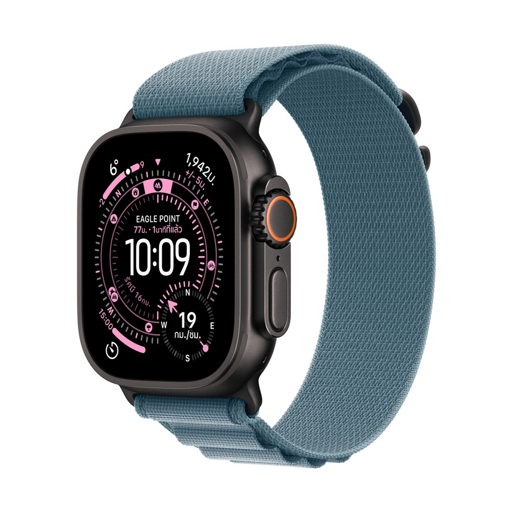 สาย Apple Watch 49mm Light Blue AlpineLoop -Medium - Black Titanium Finish (MG9L4FE/A)