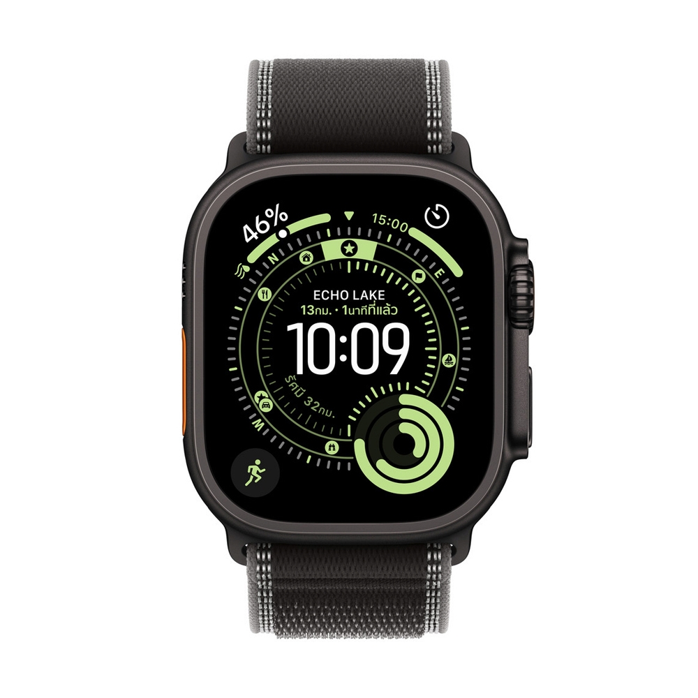 สาย Apple Watch 49mm Black/Charcoal TrailLoop-M/L - Black Titanium Finish (MG9U4FE/A)
