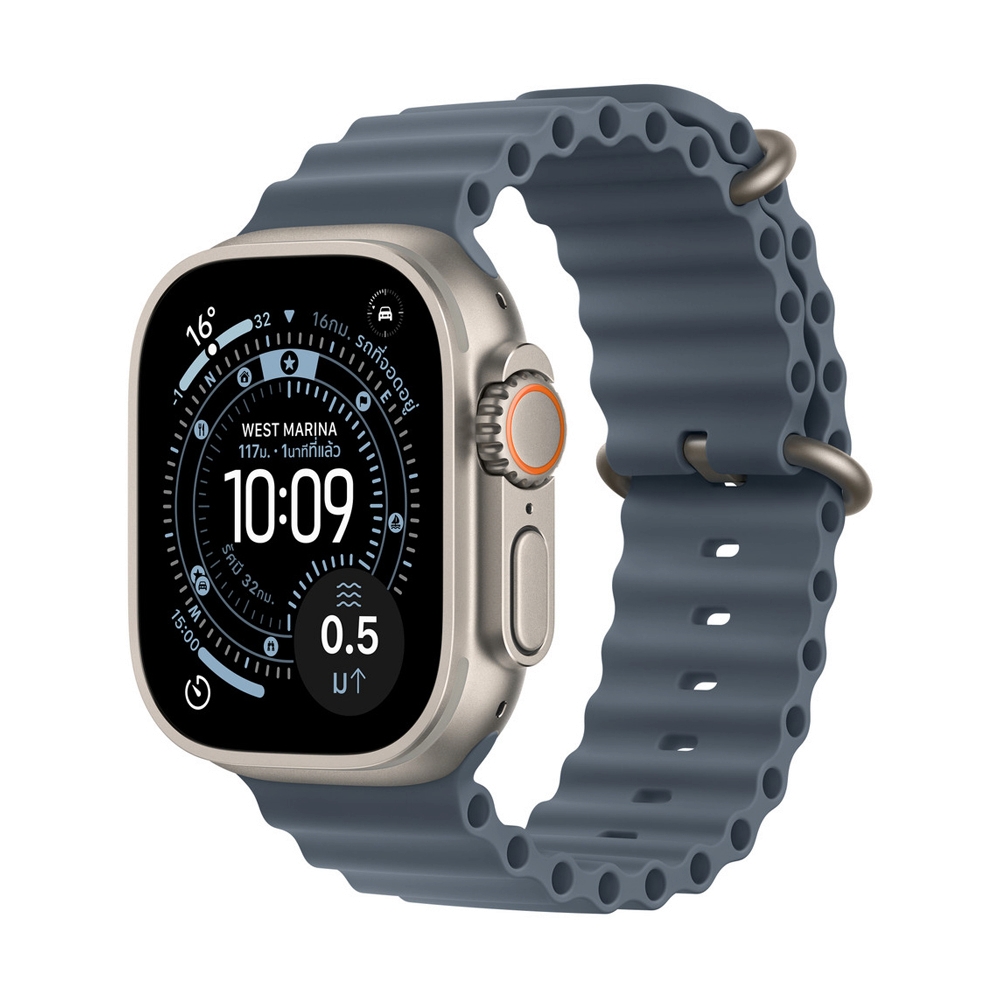 สาย Apple Watch 49mm AnchorBlue OceanBand Extension Natural Titanium Finish (MGCE4FE/A)