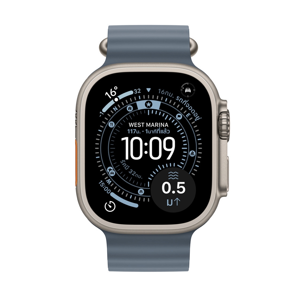 สาย Apple Watch 49mm AnchorBlue OceanBand Extension Natural Titanium Finish (MGCE4FE/A)