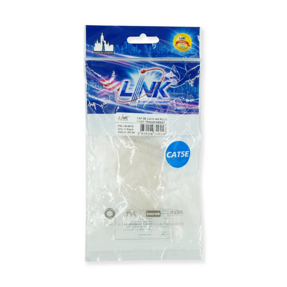 Plug Boots CAT5E LINK (US-6510) 10/Pack Clear