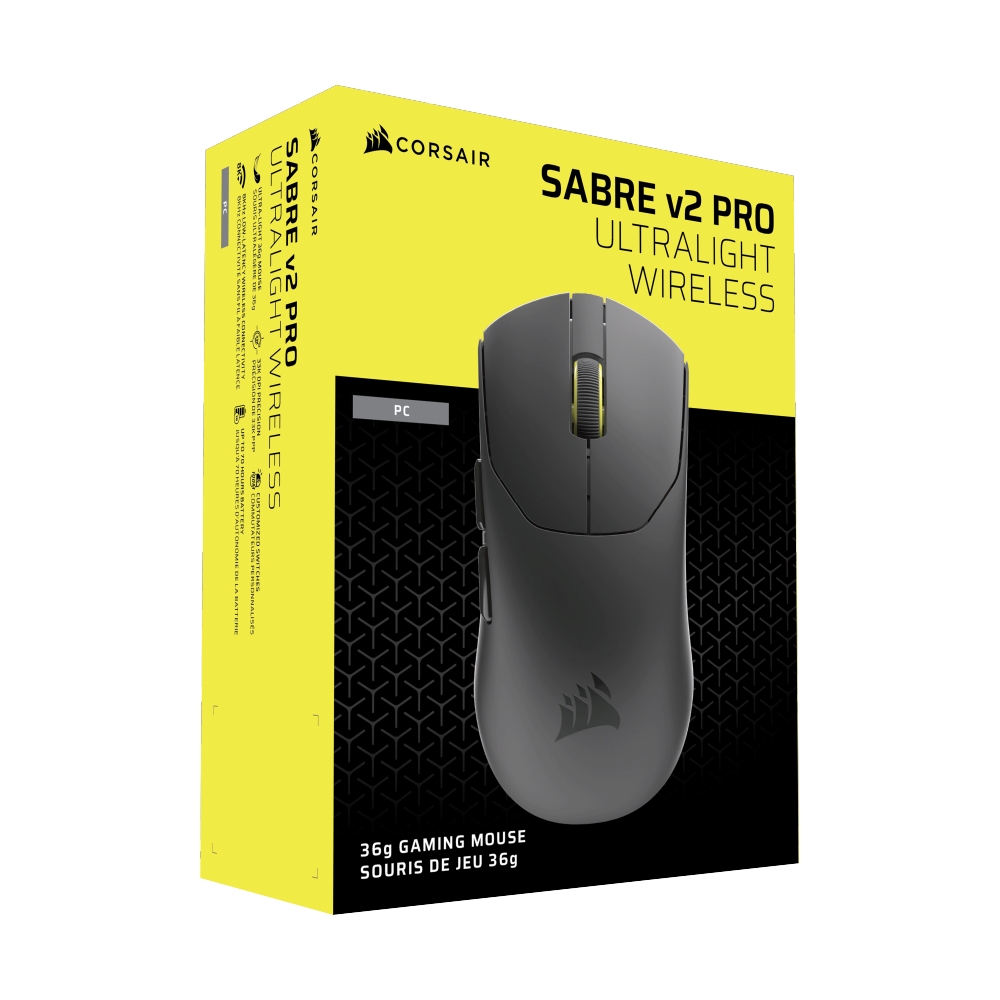 MOUSE WIRELESS BLUETOOTH CORSAIR SABRE V2 PRO ULTRALIGHT BLACK (เมาส์ไร้สาย)