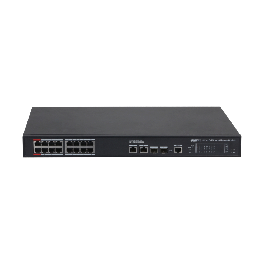 Gigabit Switching Hub 16 Port DAHUA DH-CS-4220-16GT-190 (17",16 PoE)