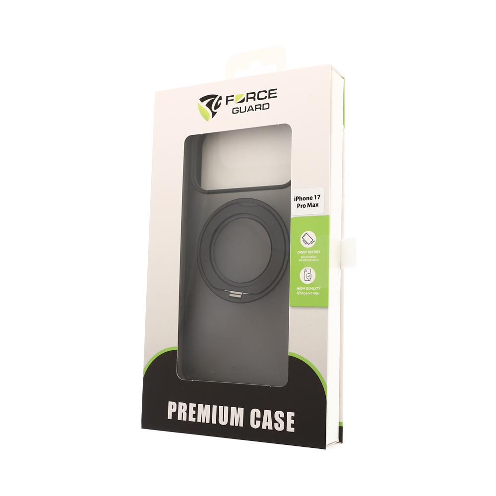 Case iPhone 17 Pro Max FORCEGUARD (3.0mm+TPU,capture buttons) -Sport Crystal Black