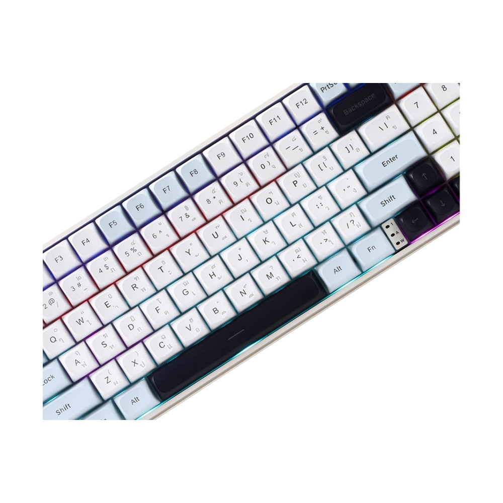 KEYBOARD WIRELESS BLUETOOTH AULA S100 PRO WHITE BLUE BLACKPURPLE (BROWN SWITCH คีย์บอร์ด)