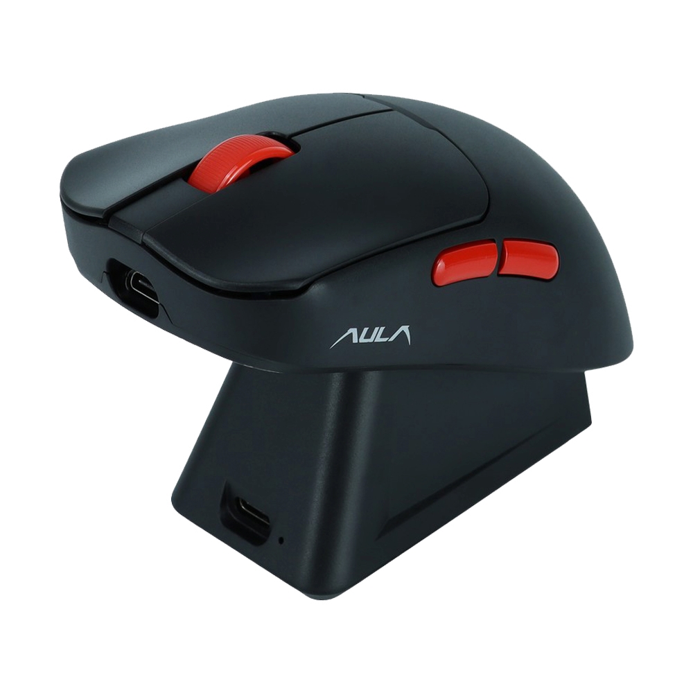 MOUSE WIRELESS BLUETOOTH AULA SC380 PRO BLACK (เมาส์ไร้สาย+แท่นชาร์จ)