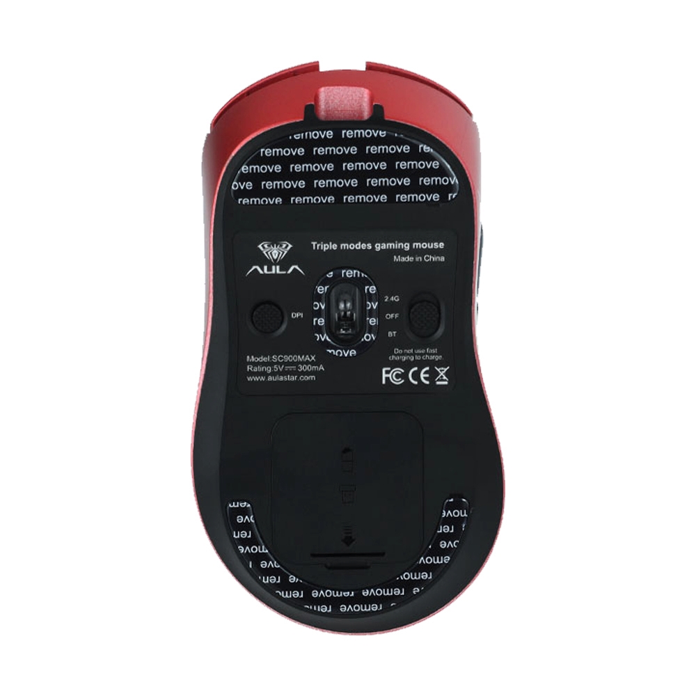 MOUSE WIRELESS BLUETOOTH AULA SC900 MAX RED 8K (เมาส์ไร้สาย)