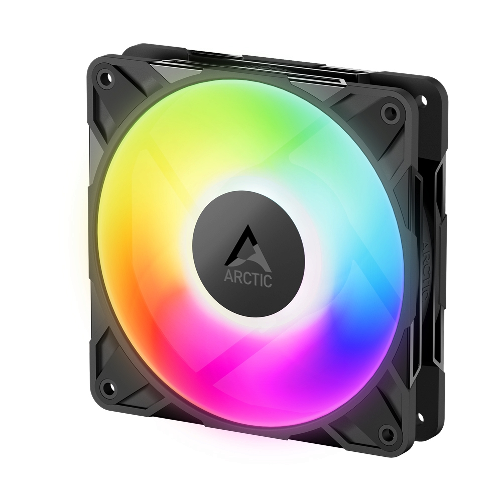FAN CASE 12CM ARCTIC P12 PRO A-RGB BLACK (PACK 3)