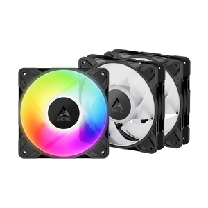 FAN CASE 12CM ARCTIC P12 PRO A-RGB BLACK (PACK 3)