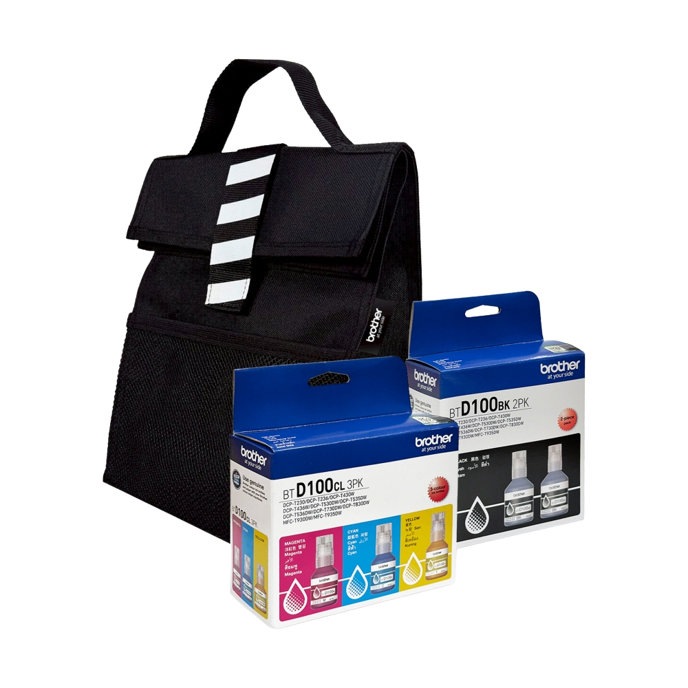 Refill BROTHER BT-D100BKCMY VALUEPACK                                           