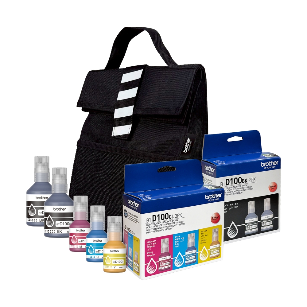 Refill BROTHER BT-D100BKCMY VALUEPACK                                           
