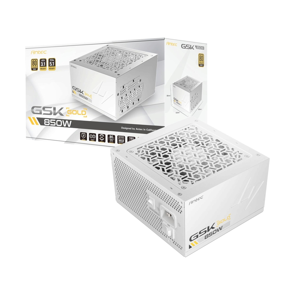 POWER SUPPLY (80+ GOLD) 850W  ANTEC GSK V2 WHITE