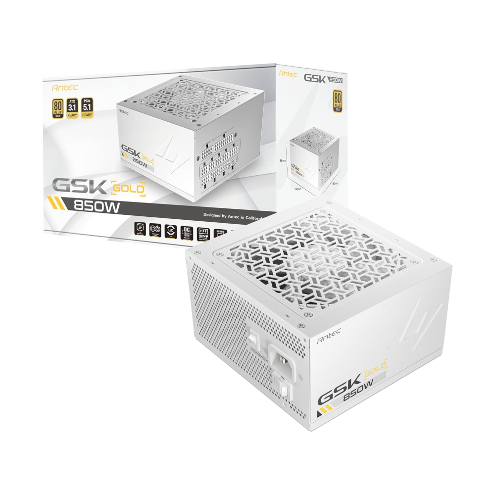 POWER SUPPLY (80+ GOLD) 850W  ANTEC GSK V2 WHITE