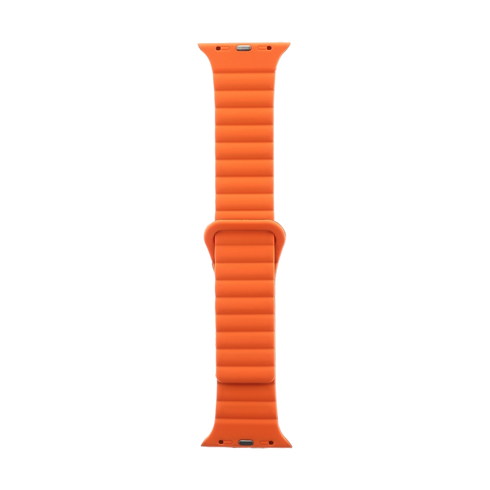 สาย Apple Watch PANTHERA 42mm Silicone with Magnet Black/Orange