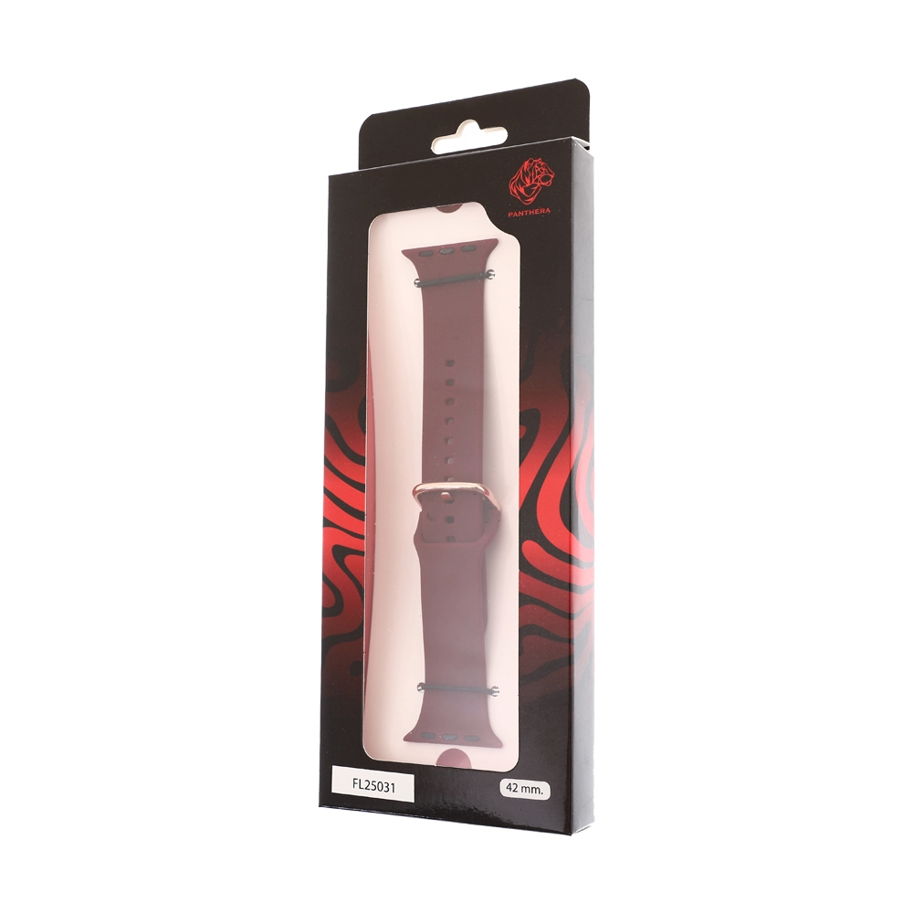 สาย Apple Watch PANTHERA 42mmLiquid Silicone Red