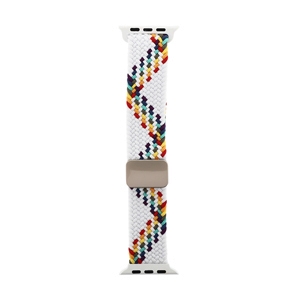 สาย Apple Watch PANTHERA 46mm Nylon with Magnetic Clip Rainbow/White
