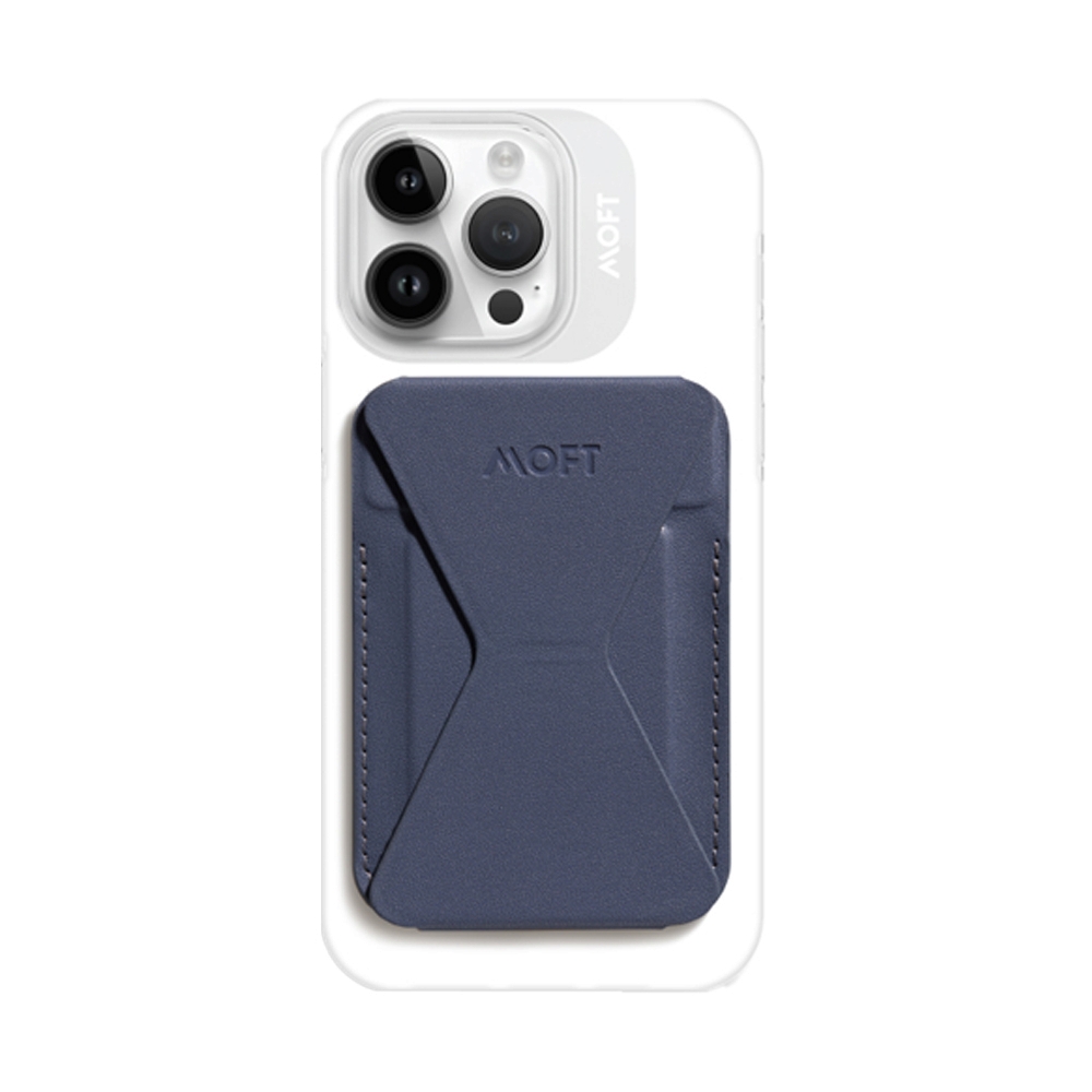 Snap-On Phone Stand Wallet with MagSafe MOFT (MOVAS) - Navy Blue