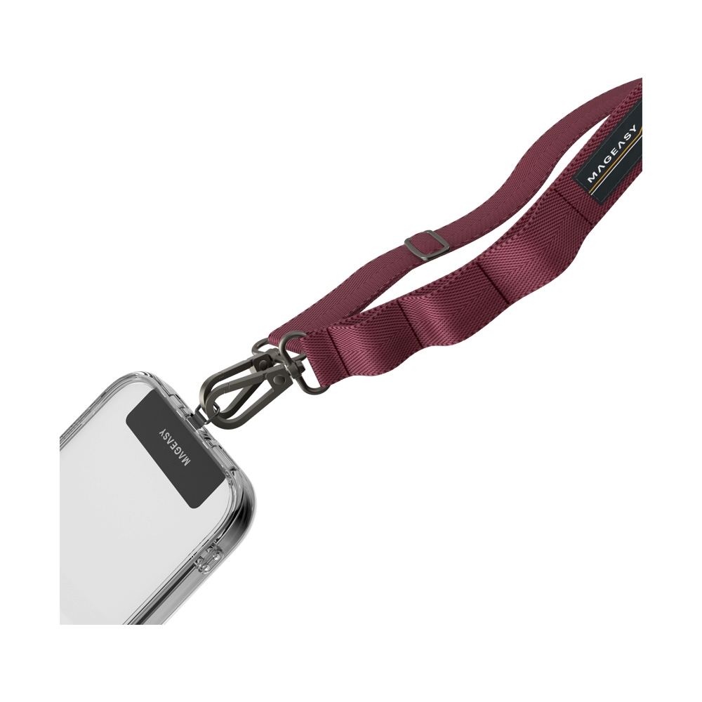 สายคล้อง MAGEASY Strap+Strap Card 20mm - Burgundy