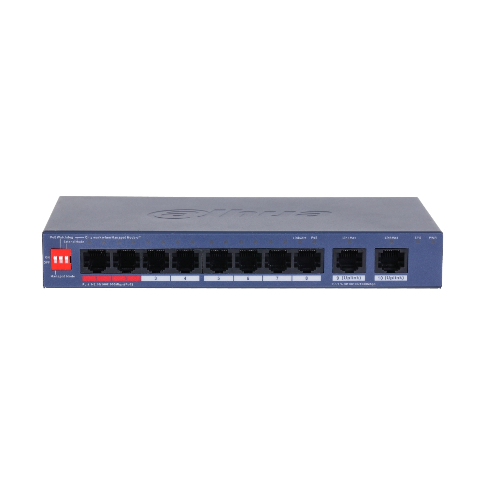 Gigabit Switching Hub 10 Port DAHUA DH-CG1008R-110 (7",8 PoE)