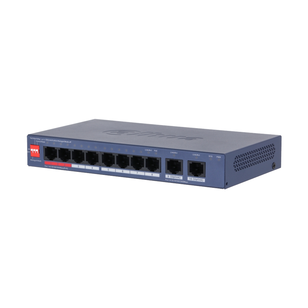 Gigabit Switching Hub 10 Port DAHUA DH-CG1008R-110 (7",8 PoE)