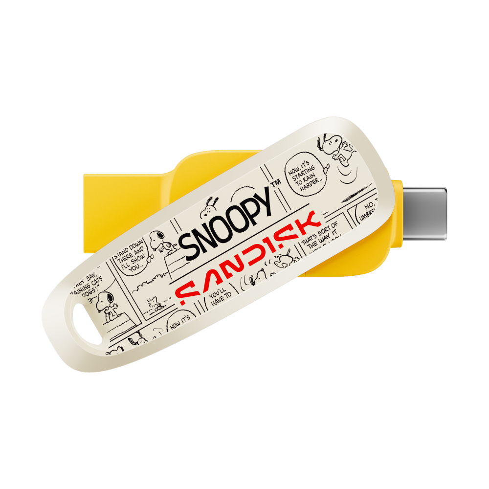 64GB Flash Drive SANDISK Dual Drive Snoopy Limited Edition (SDDDC6-064G-PS46) Yellow