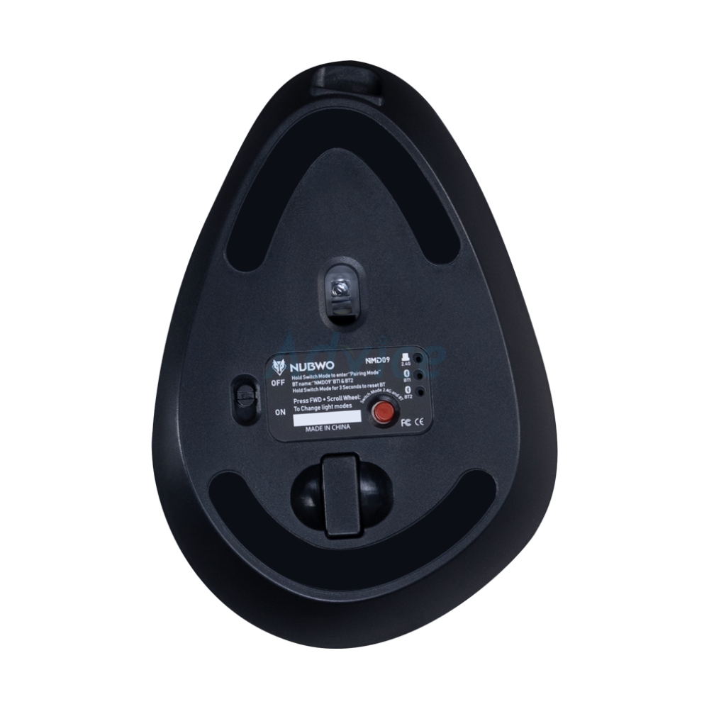 MOUSE WIRELESS NUBWO NMD09 BLACK (BLUETOOTH)