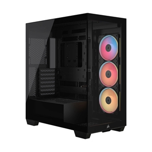 ATX CASE (NP) CORSAIR 3500X LX-R RGB TEMPERED GLASS BLACK (CC-9011324-WW)