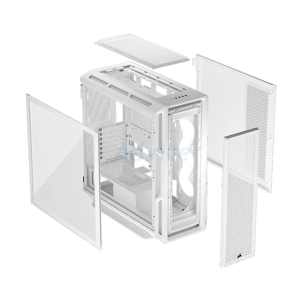 ATX CASE (NP) CORSAIR 5000T MID TOWER WHITE (CC-9011301-WW)