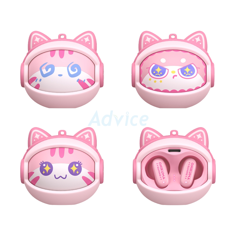 TRUE WIRELESS ONIKUMA TX603 PINK (BLUETOOTH)