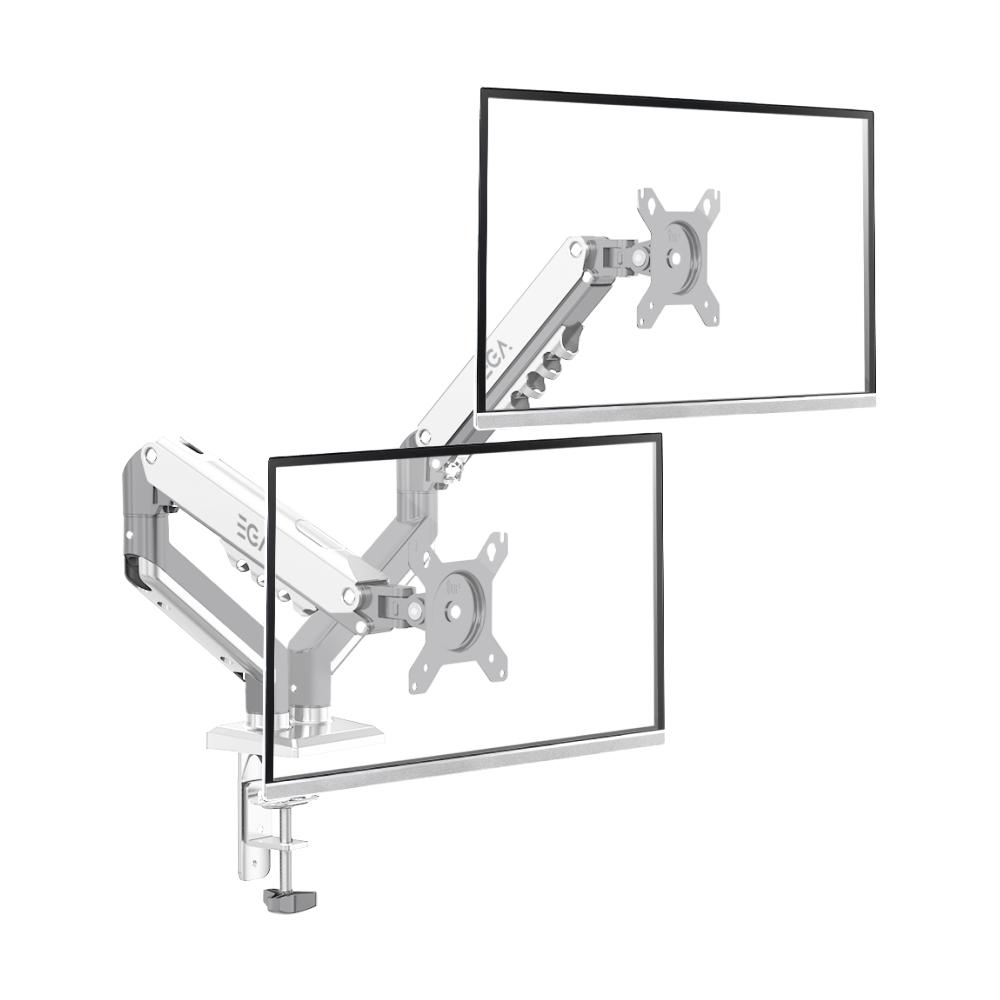 MONITOR ARM EGA ERGONOMIC DESIGN TWIN (MA2) WHITE