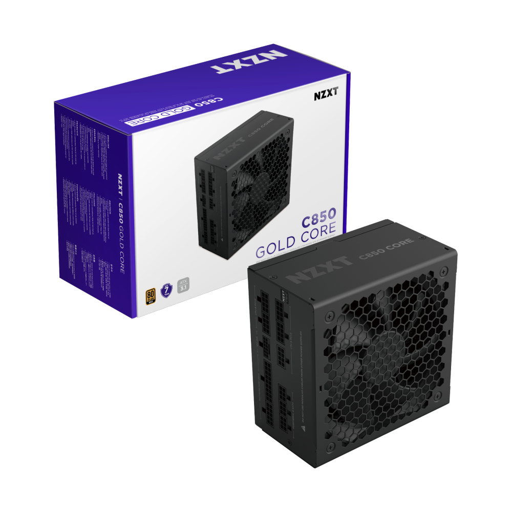POWER SUPPLY (80+ GOLD) 850W NZXT CORE (PA-8G3BB-US)