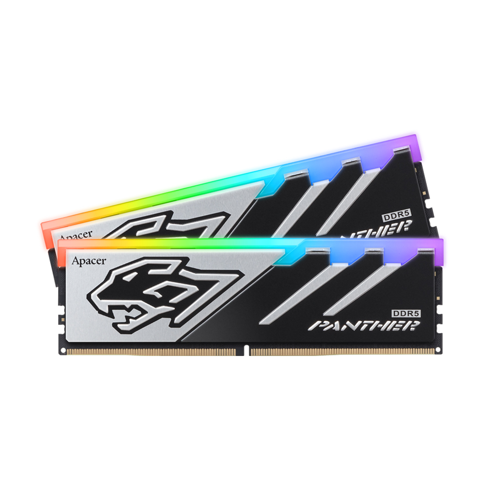 RAM DDR5(6000) 32GB (16GBX2) APACER PANTHER RGB BLACK (AH5U32G60C6229BAA-2)