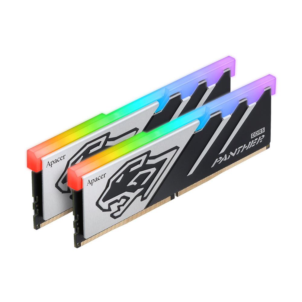 RAM DDR5(6000) 32GB (16GBX2) APACER PANTHER RGB BLACK (AH5U32G60C6229BAA-2)