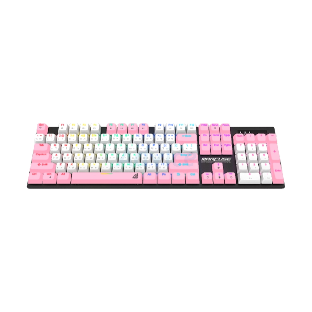 KEYBOARD SIGNO KB727 MARCUSE PINK (RED SWITCH คีย์บอร์ด)