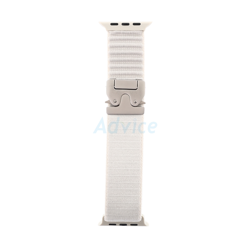 สาย Apple Watch PANTHERA 46mm Wavy Nylon with Socket Clip (FLS381091) White