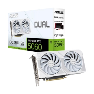 VGA ASUS GEFORCE RTX 5060 DUAL O8G WHITE - 8GB GDDR7