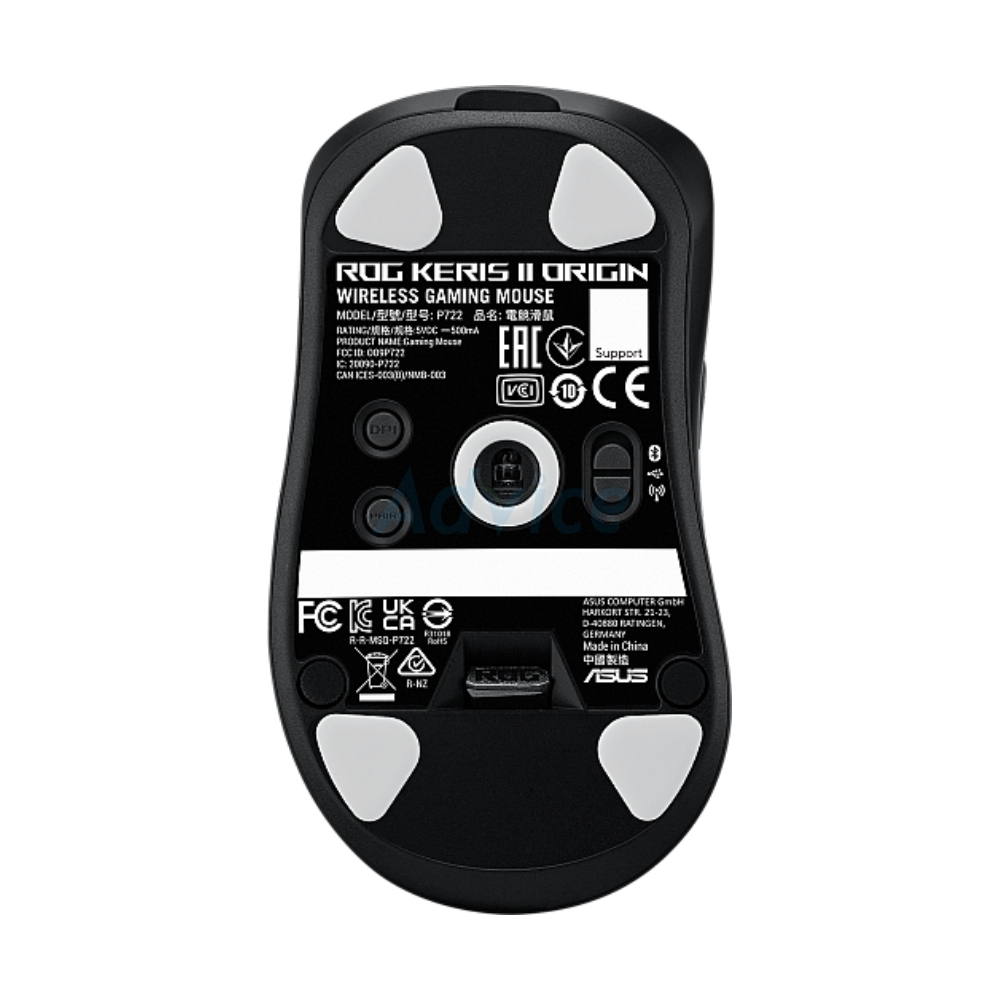 MOUSE WIRELESS BLUETOOTH ASUS ROG P722 KERIS II ORIGIN BLACK (เมาส์ไร้สาย)