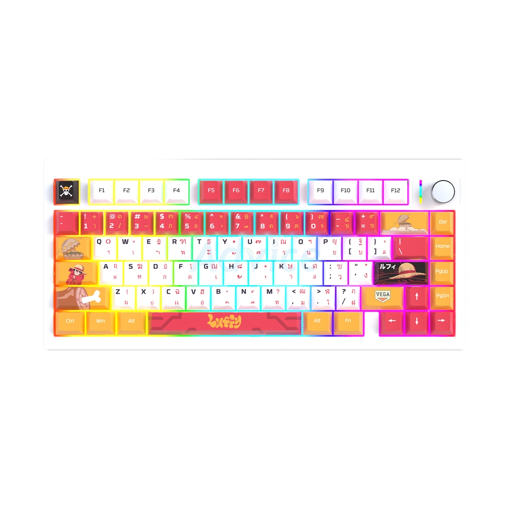KEYBOARD WIRELESS BLUETOOTH FANTECH MK921 ONE PIECE LUFFY (WHITE SWITCH คีย์บอร์ด)
