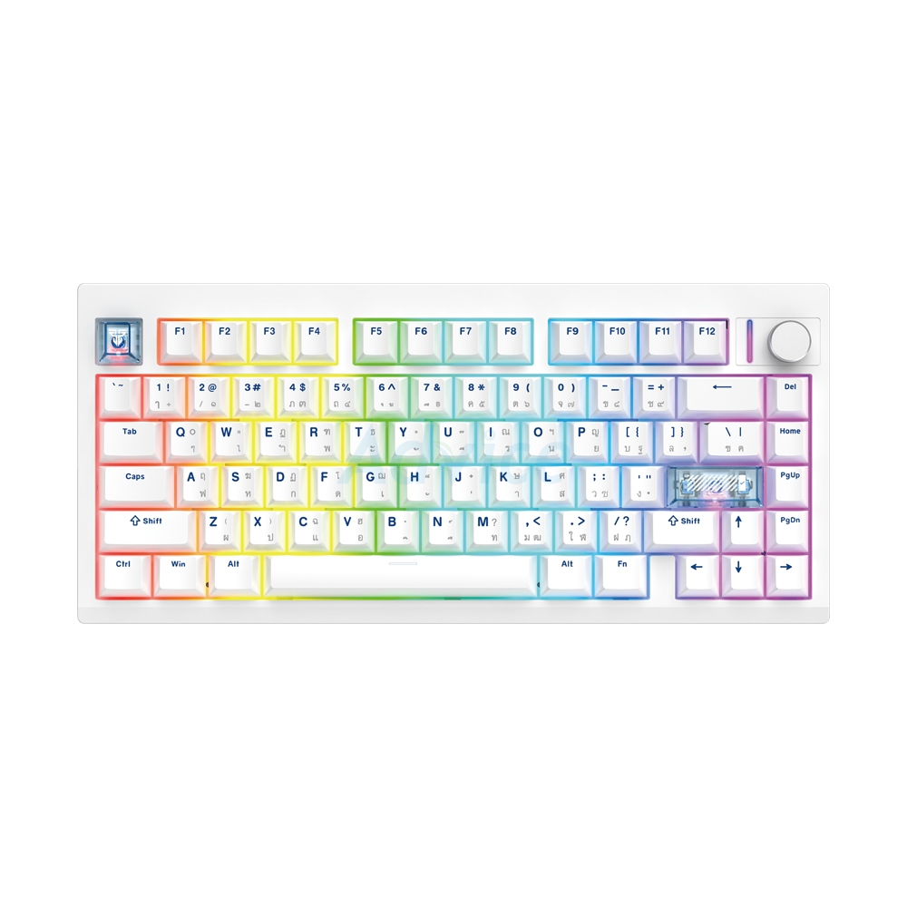 KEYBOARD WIRELESS BLUETOOTH FANTECH MK921 MAXFIT8 WHITE (WHITE SWITCH คีย์บอร์ด)