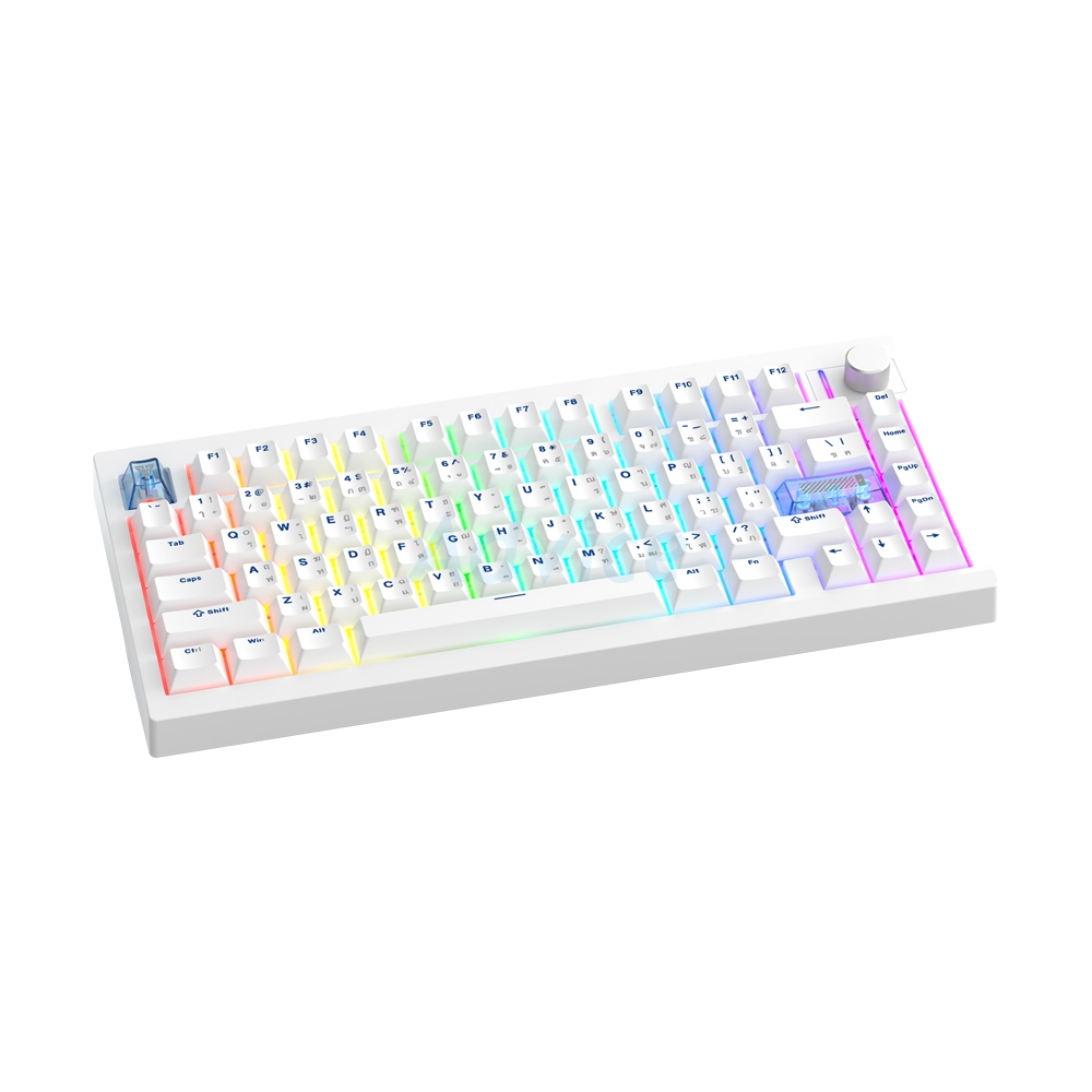 KEYBOARD WIRELESS BLUETOOTH FANTECH MK921 MAXFIT8 WHITE (BROWN SWITCH คีย์บอร์ด)