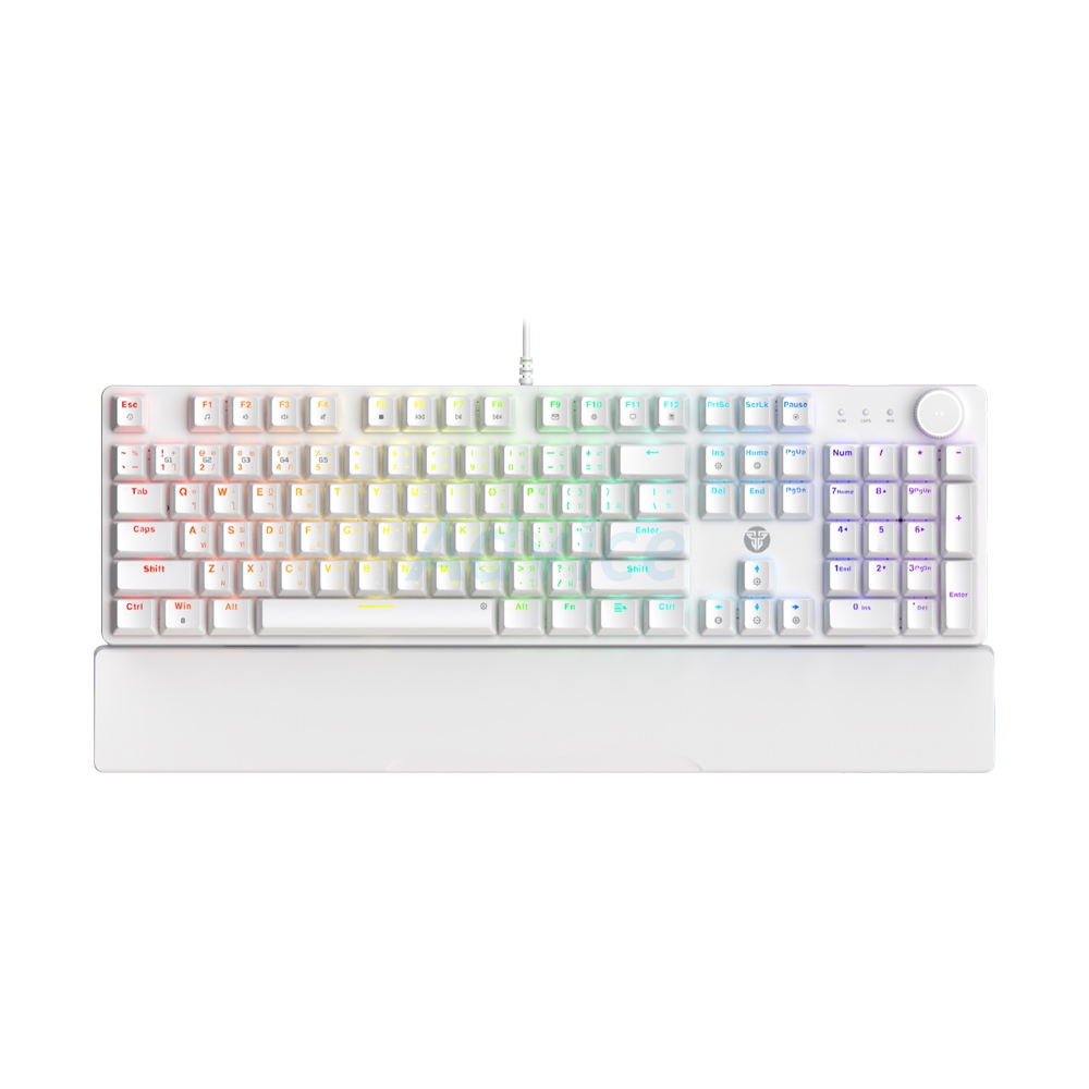 KEYBOARD FANTECH MK894 MAXPOWER II WHITE (YELLOW SWITCH คีย์บอร์ด)