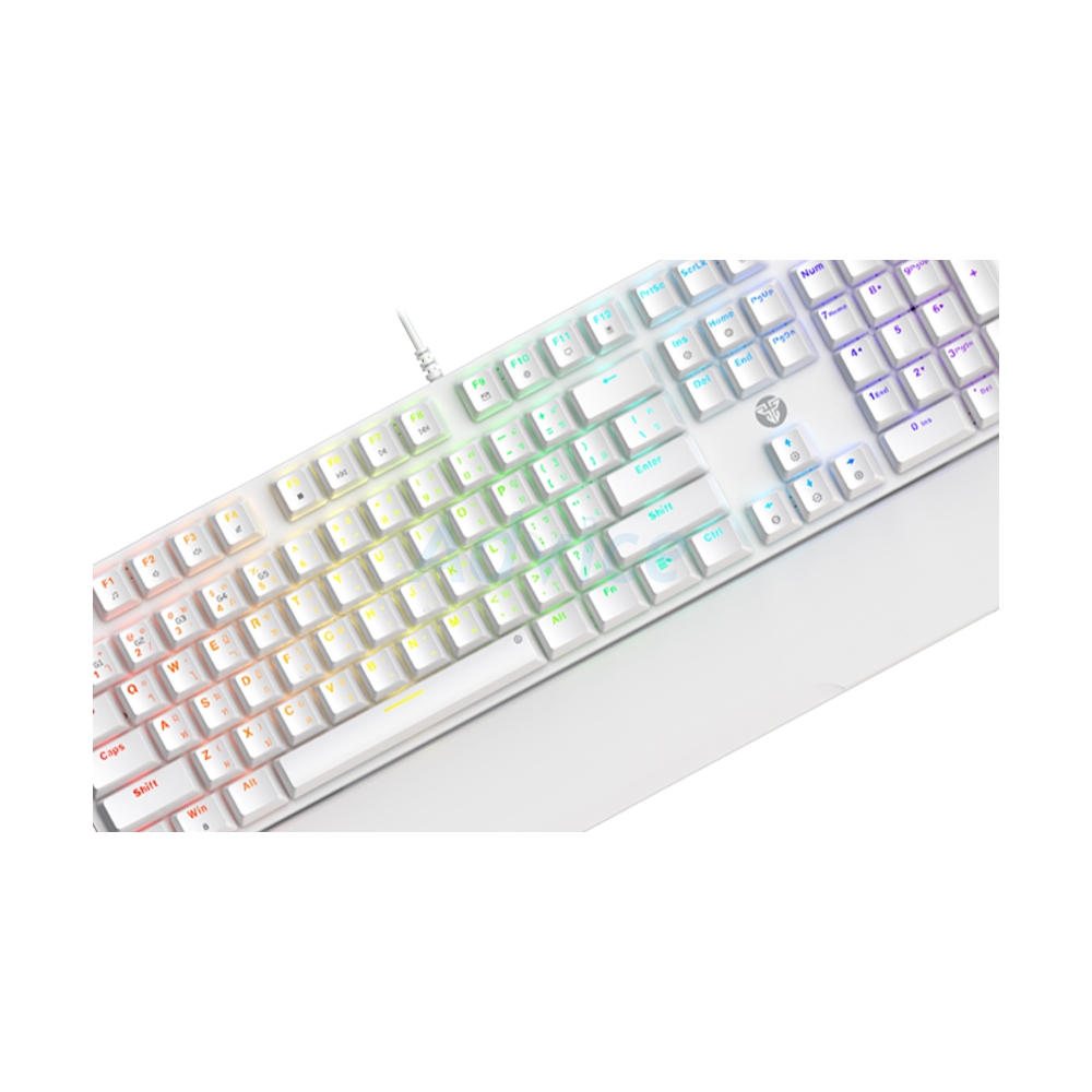 KEYBOARD FANTECH MK894 MAXPOWER II WHITE (YELLOW SWITCH คีย์บอร์ด)