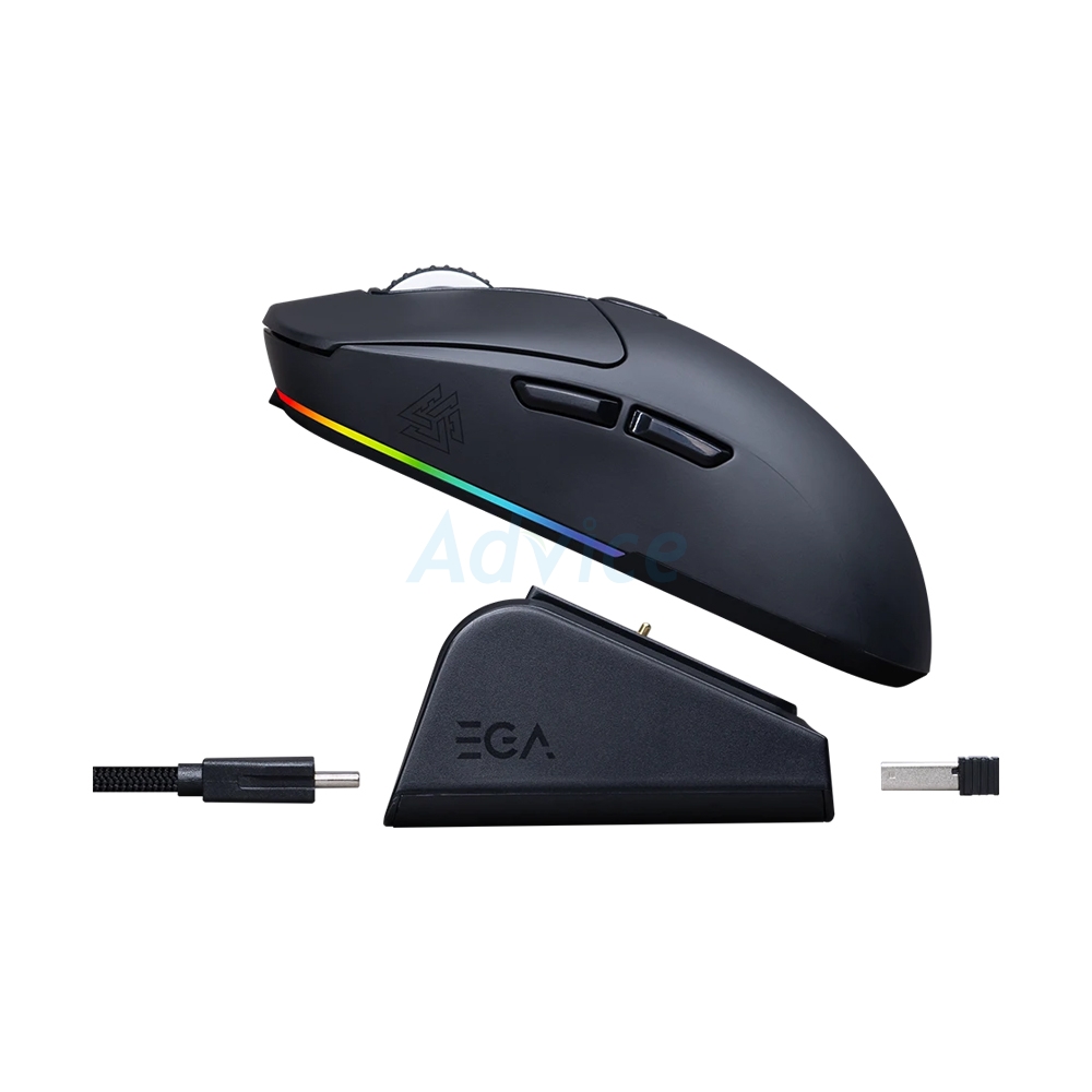 MOUSE WIRELESS BLUETOOTH EGA M13 V2 BLACK (เมาส์ไร้สาย)