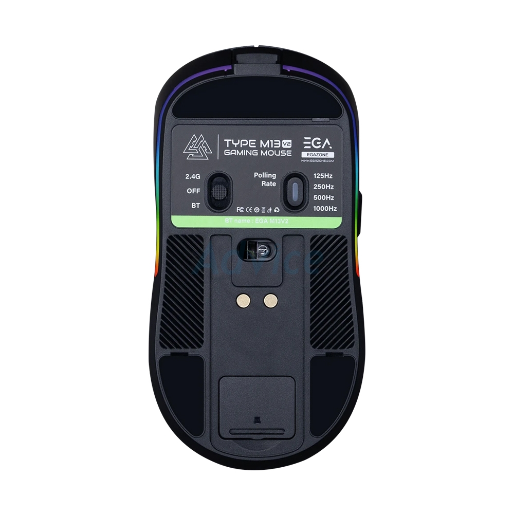 MOUSE WIRELESS BLUETOOTH EGA M13 V2 BLACK (เมาส์ไร้สาย)